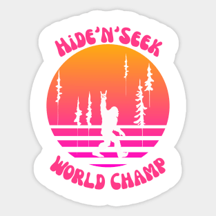 Bigfoot Hide and Seek World Champ Sticker